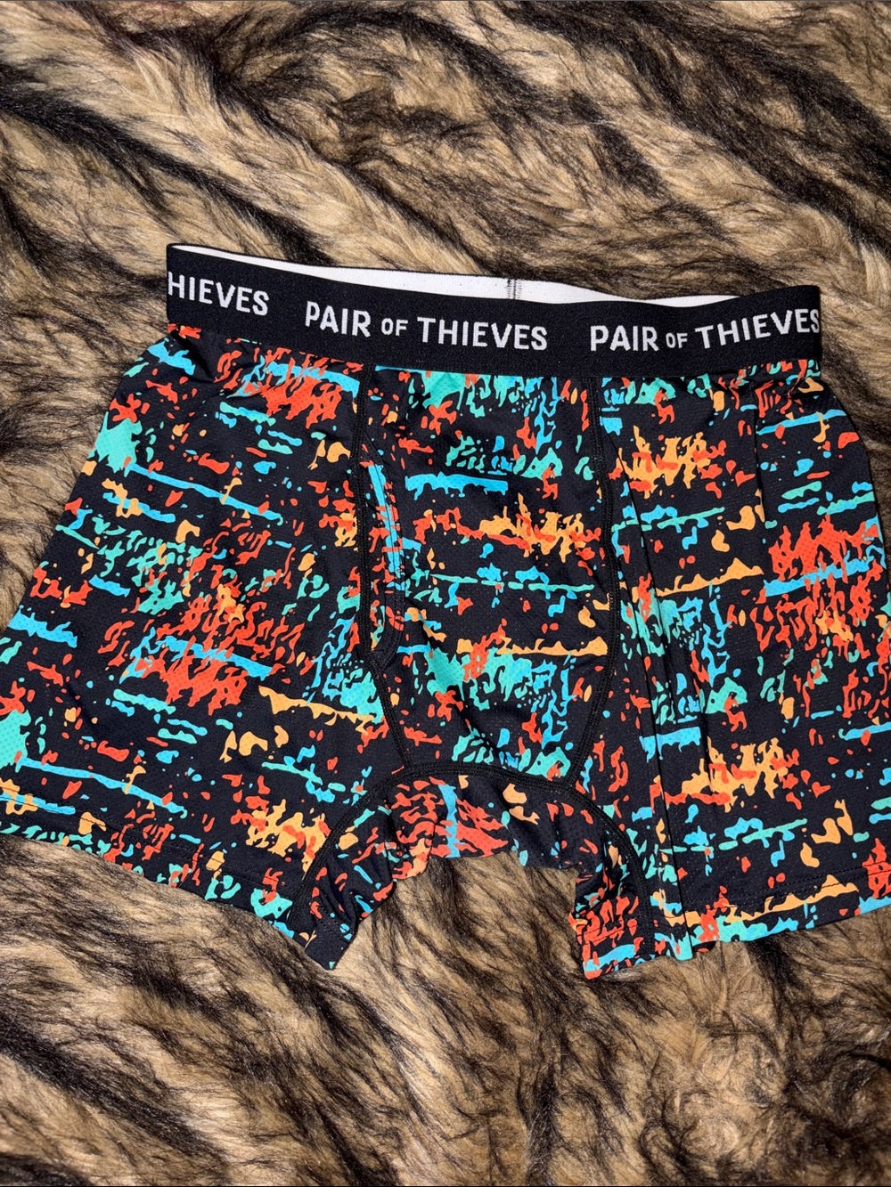 Pair of Thieves Colorful Abstract Men's Boxer Briefs Size Small